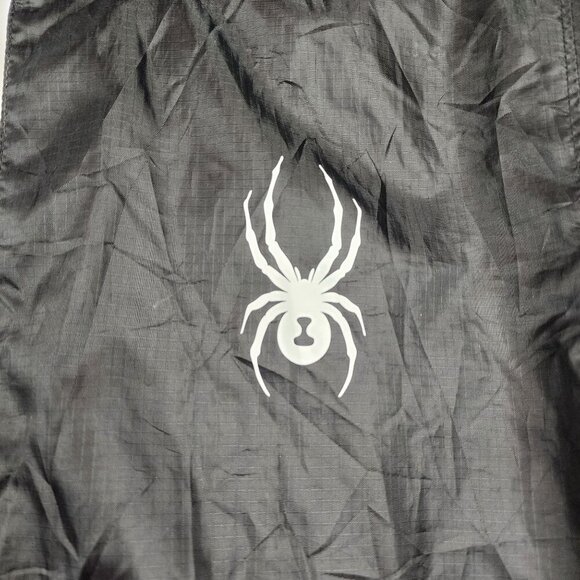 SPYDER Windbreaker Jacket Men M Red Black ColorBlock Outdoors Full zip Hooded - Picture 2 of 13